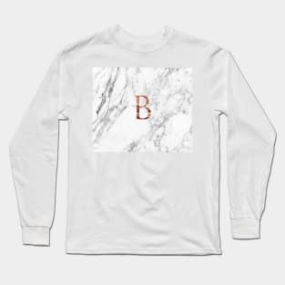 Monogram rose marble B Long Sleeve T-Shirt